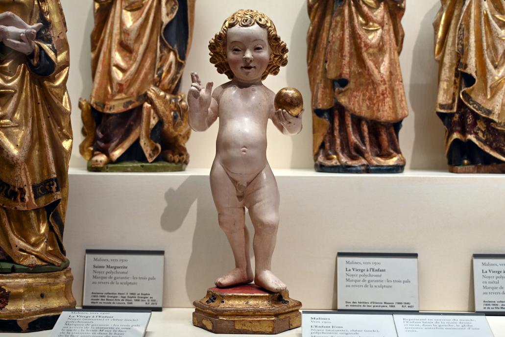 Segnender Jesusknabe mit der Weltkugel, Paris, Musée du Louvre, Saal 169, um 1500, Bild 1/3