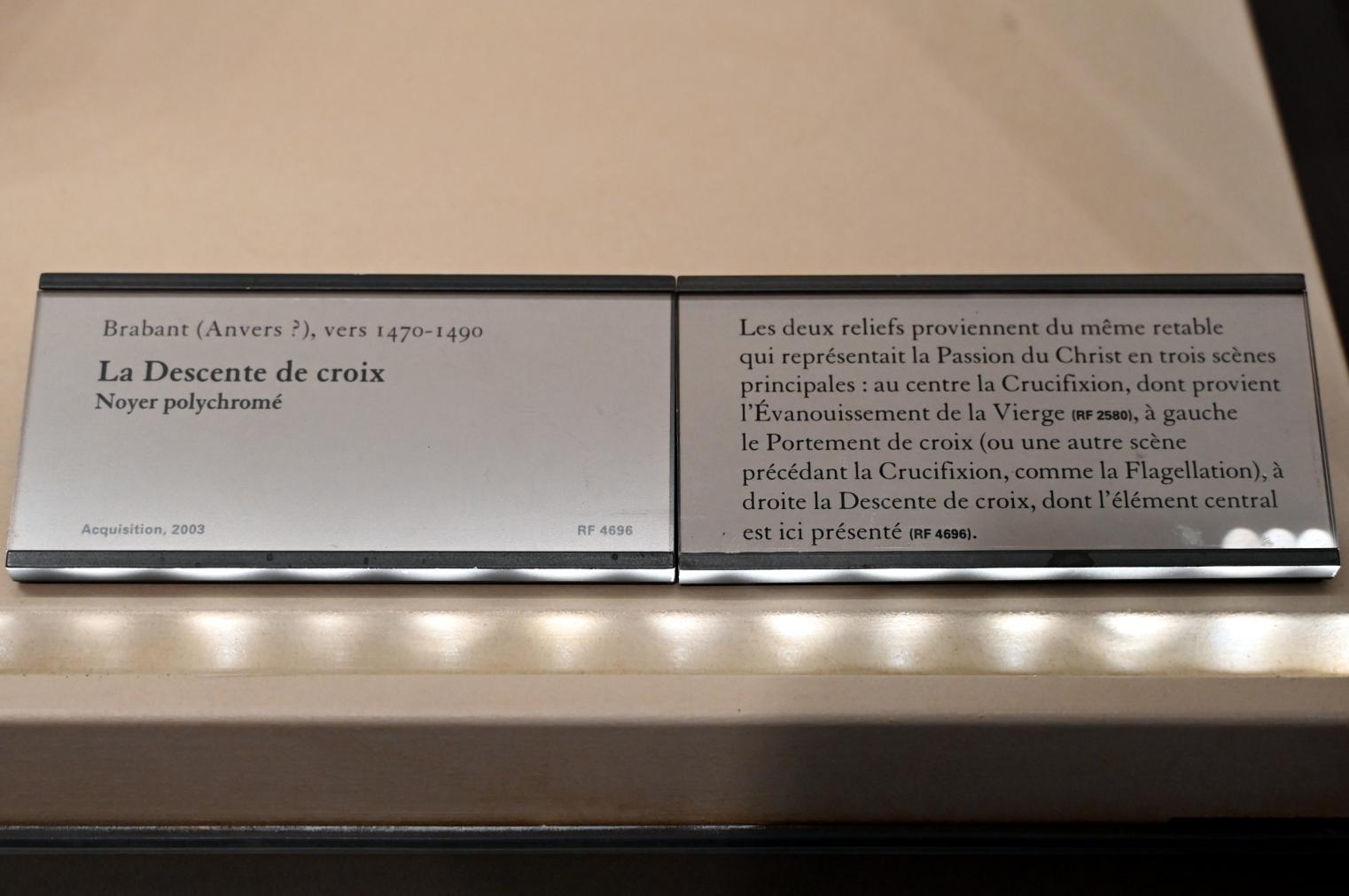 Kreuzabnahme, Paris, Musée du Louvre, Saal 169, um 1470–1490, Bild 4/4