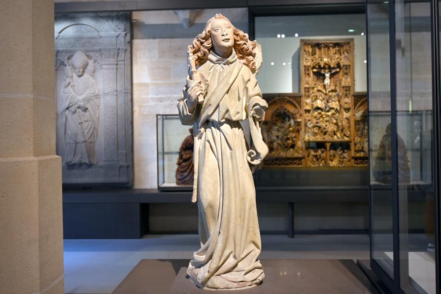 Engel aus einer Verkündigung, Paris, Musée du Louvre, Saal 169, Mitte 15. Jhd.