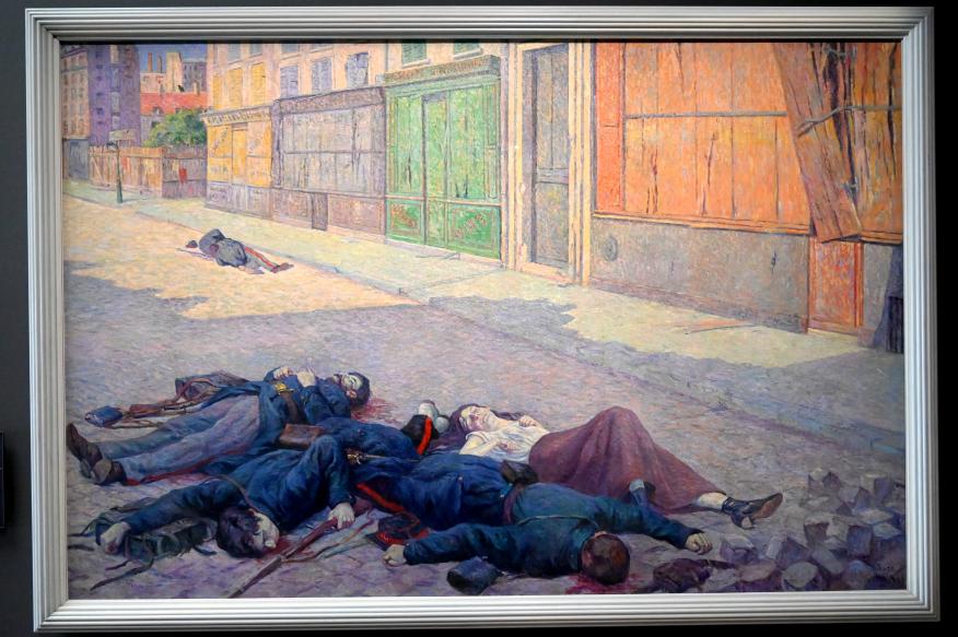 Maximilien Luce (1887–1930), Eine Straße in Paris im Mai 1871, Paris, Musée d’Orsay, 1903–1905