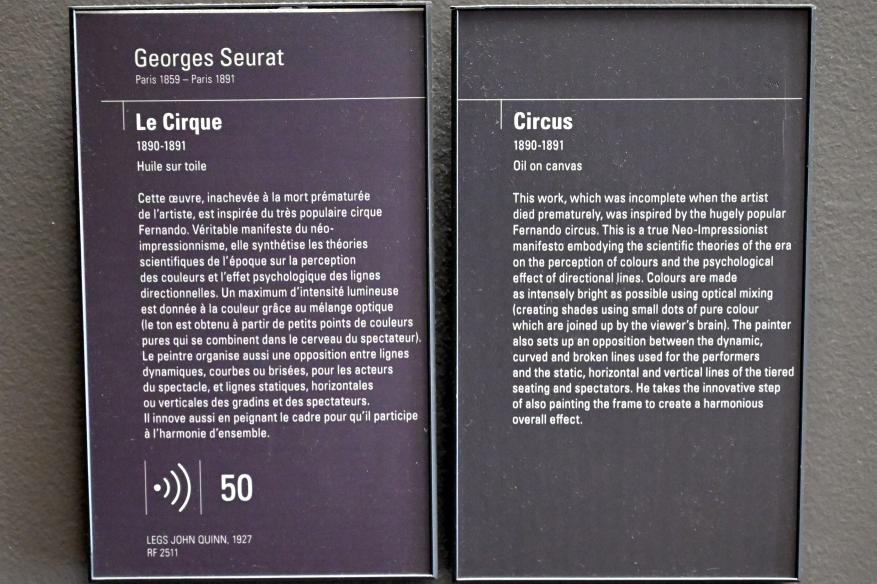 Georges Seurat (1879–1891), Zirkus, Paris, Musée d’Orsay, 1890–1891, Bild 2/2