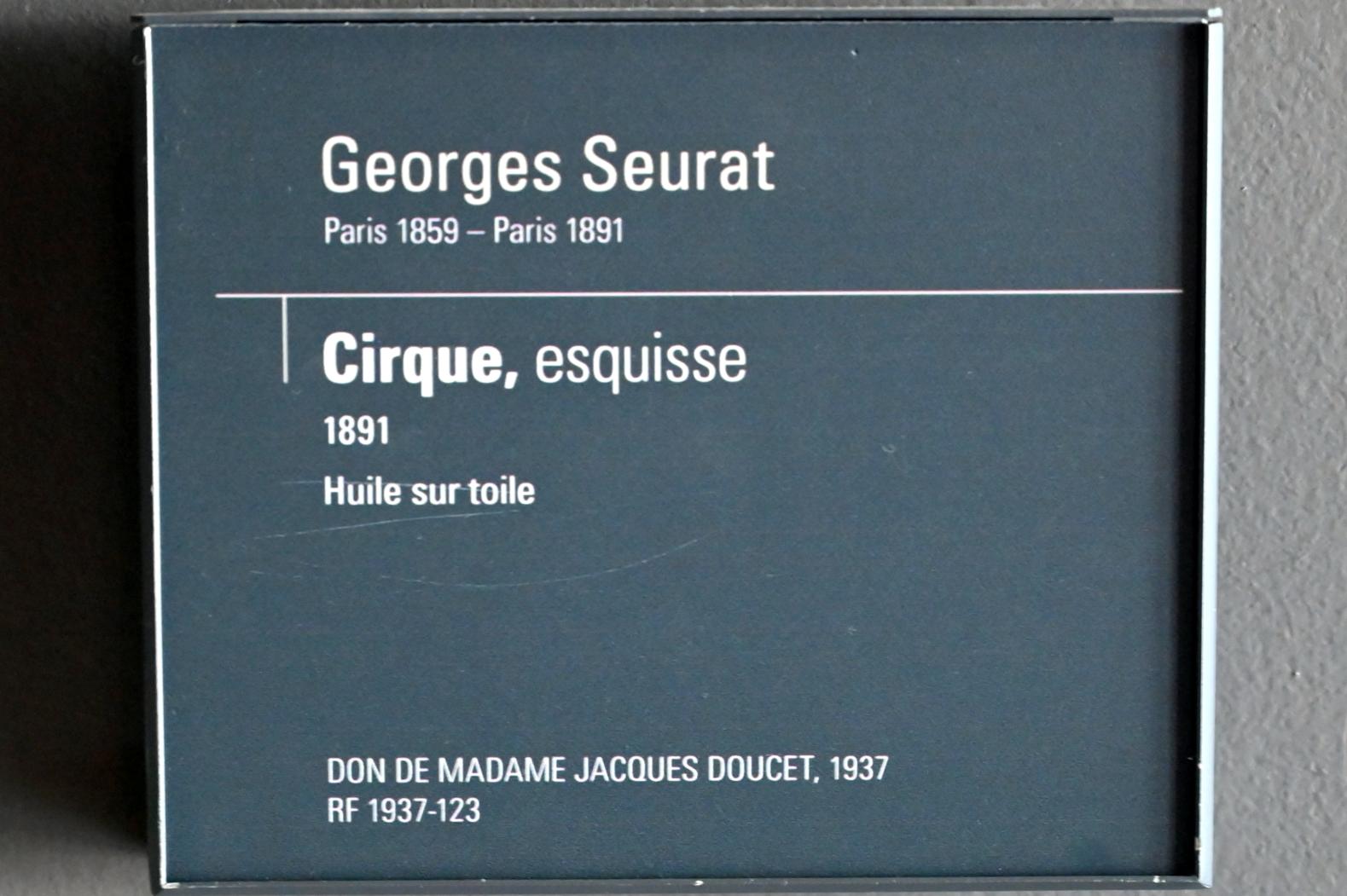 Georges Seurat (1879–1891), Zirkus, Paris, Musée d’Orsay, 1891, Bild 2/2