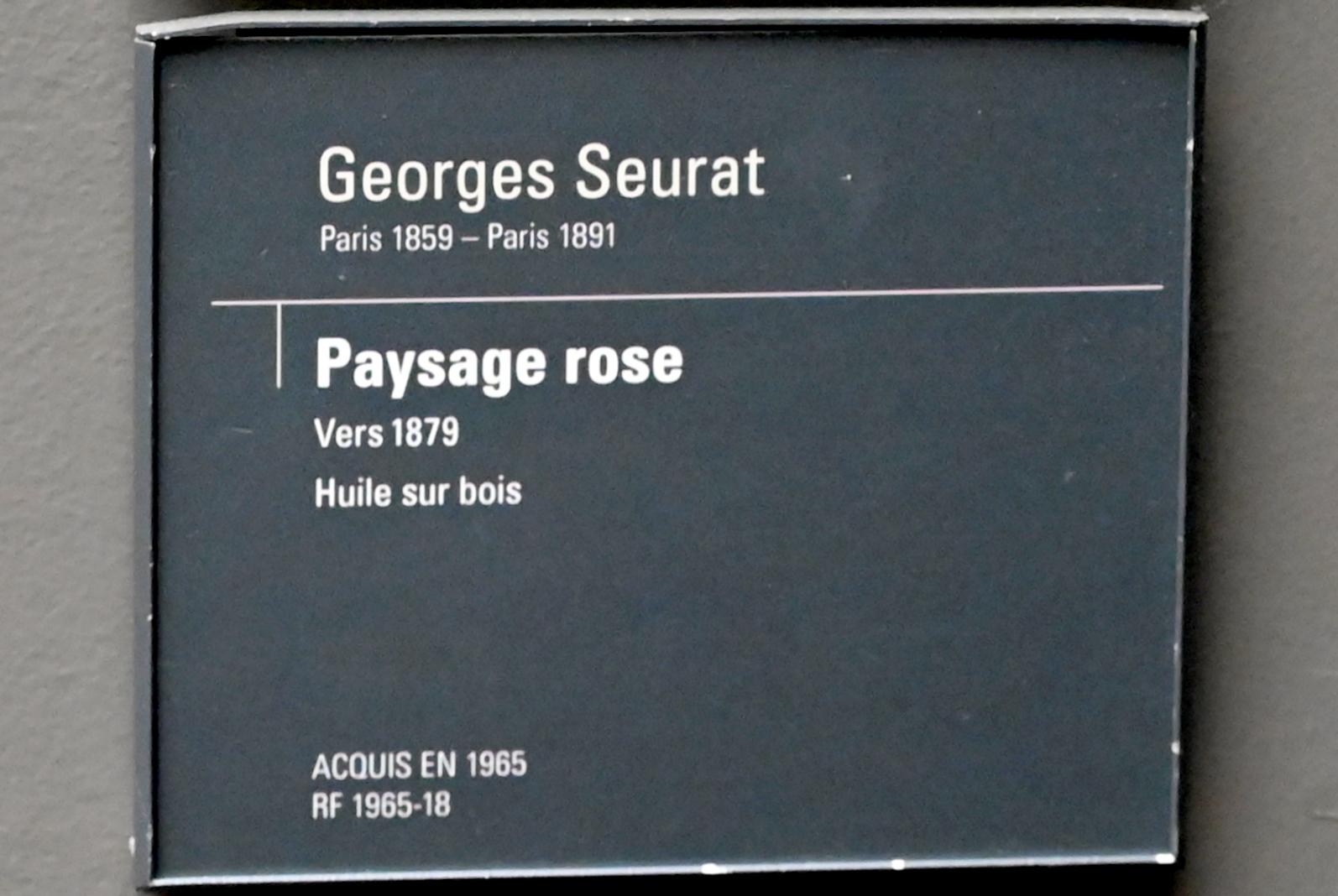 Georges Seurat (1879–1891), Landschaft in Rosa, Paris, Musée d’Orsay, um 1879, Bild 2/2