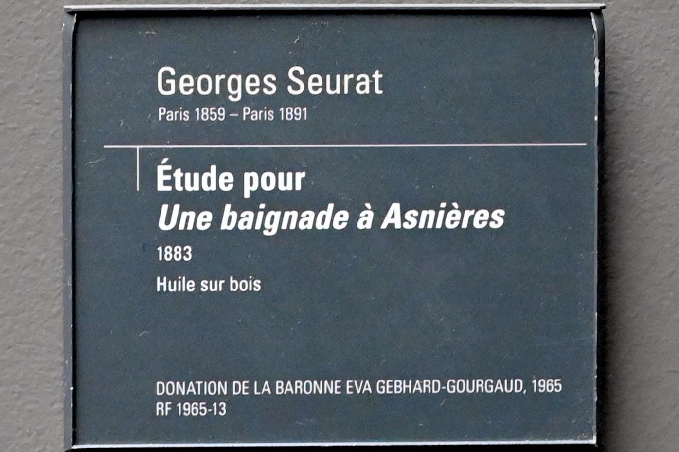 Georges Seurat (1879–1891), Studie für Badende bei Asnières, Paris, Musée d’Orsay, 1883, Bild 2/2