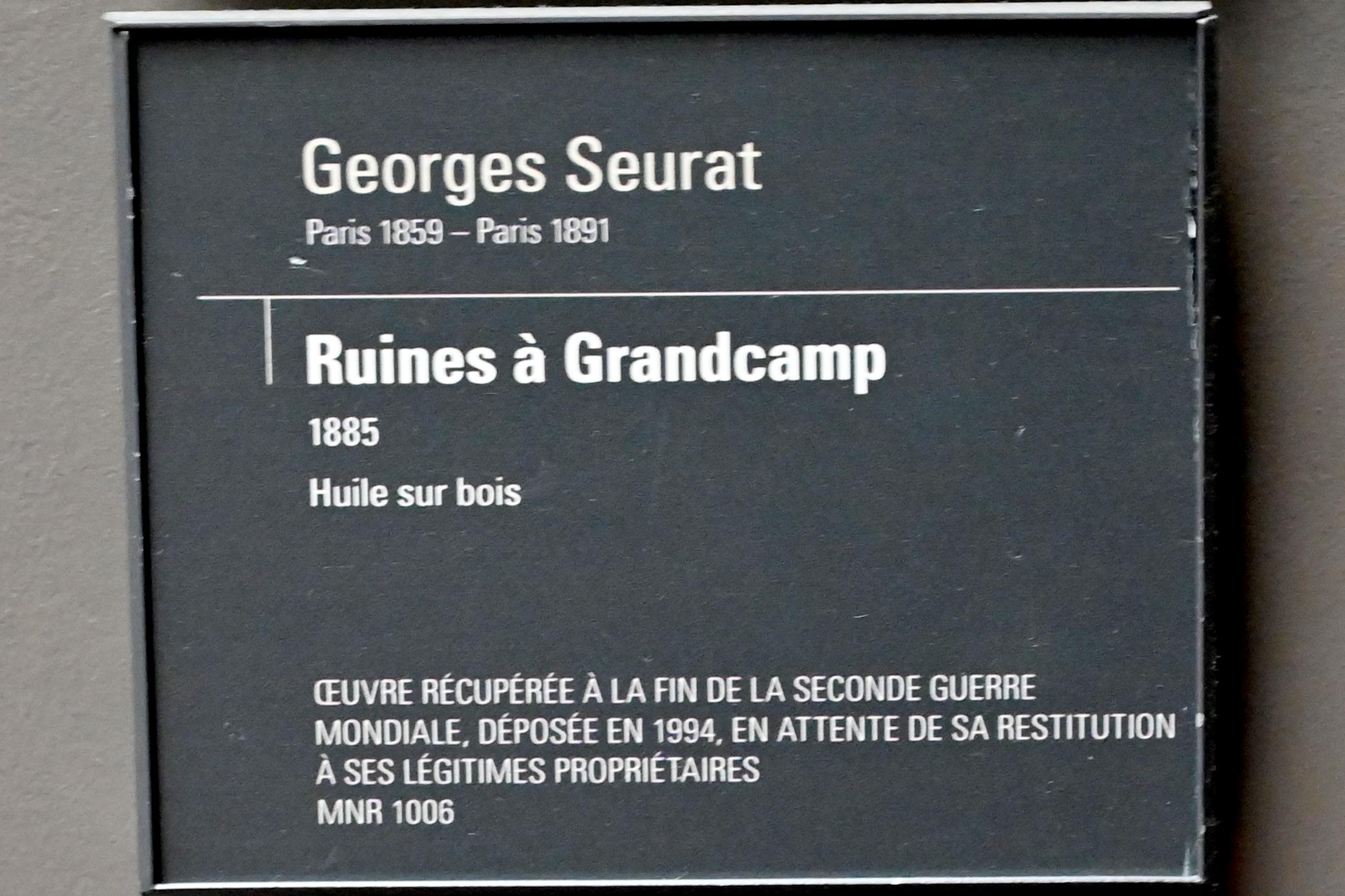 Georges Seurat (1879–1891), Ruinen in Grandcamp, Paris, Musée d’Orsay, 1885, Bild 2/2