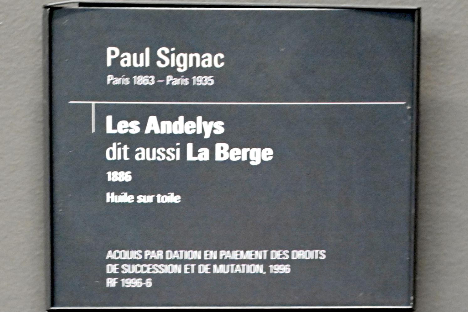 Paul Signac (1883–1933), Les Andelys (La Berge), Paris, Musée d’Orsay, 1886, Bild 2/2