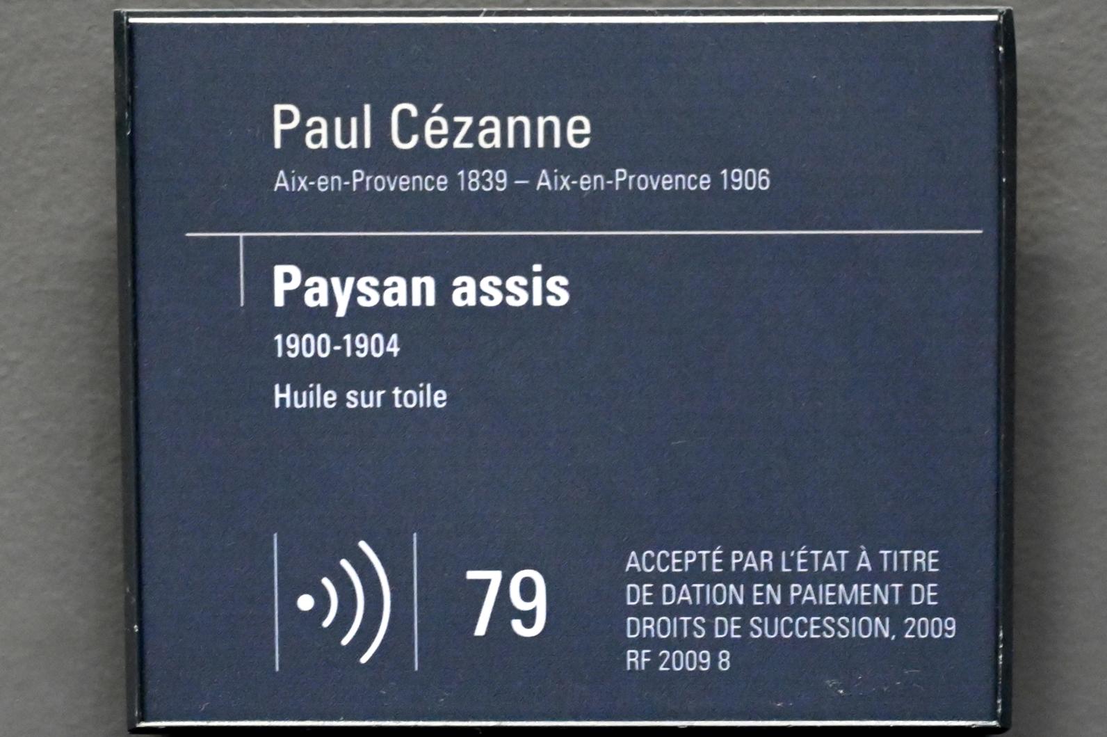 Paul Cézanne (1866–1906), Sitzender Bauer, Paris, Musée d’Orsay, 1900–1904, Bild 2/2