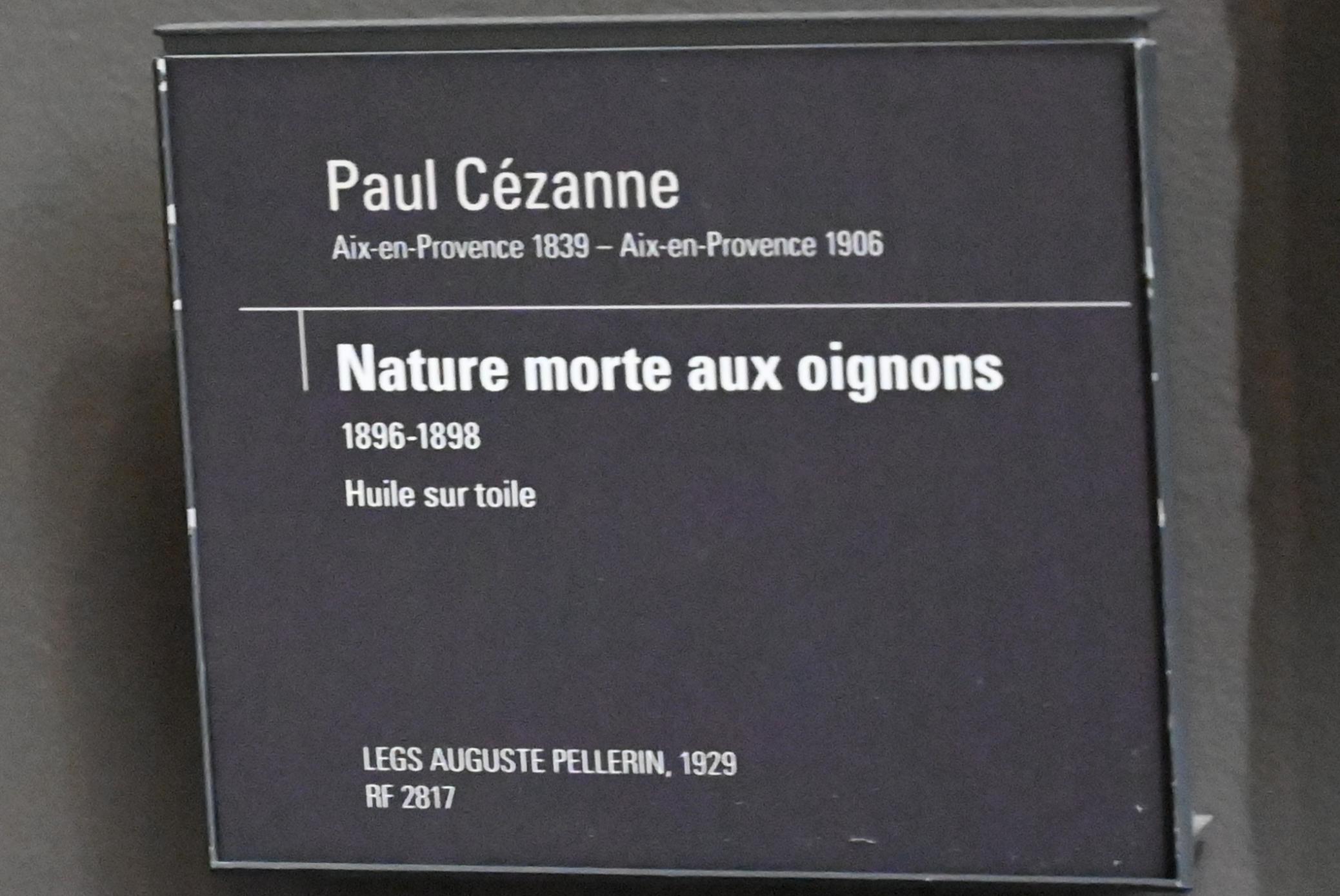 Paul Cézanne (1866–1906), Stillleben mit Zwiebeln, Paris, Musée d’Orsay, 1896–1898, Bild 2/2