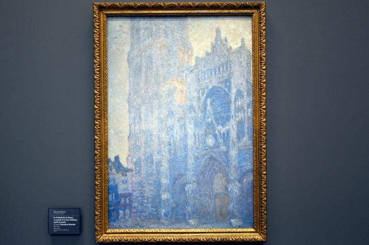 Claude Monet (1864–1925), Kathedrale von Rouen, Das Portal und der Turm von Albane bei Morgensonne (Weiße Harmonie), Paris, Musée d’Orsay, 1892–1893