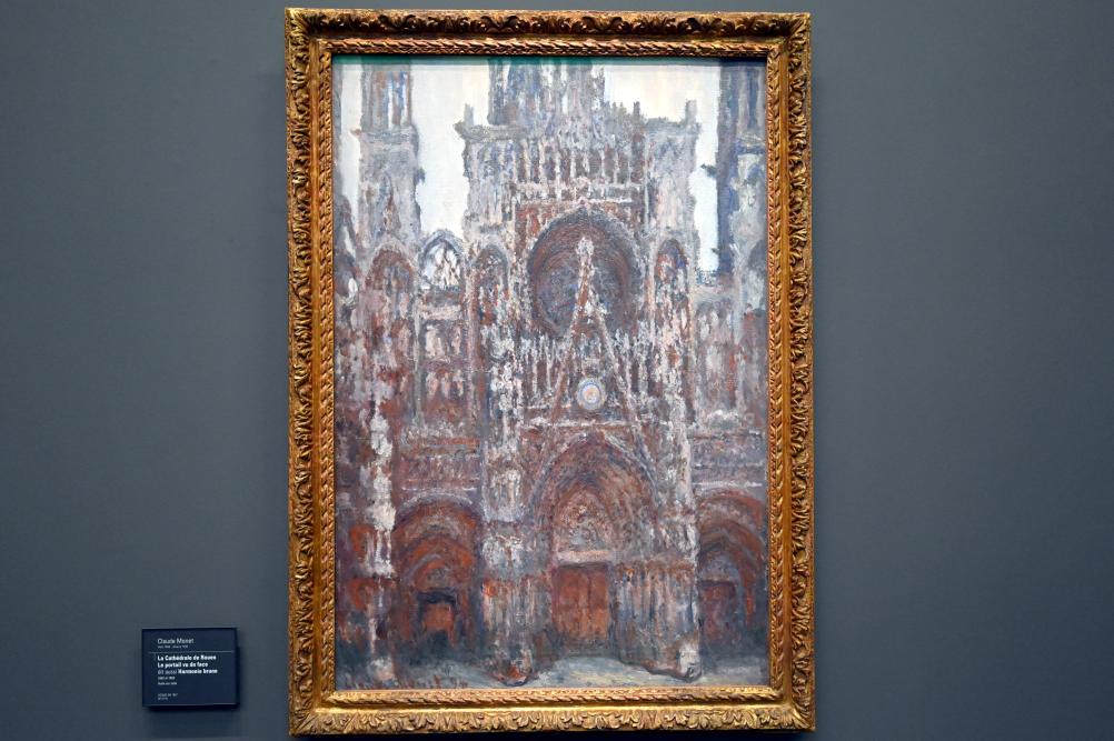 Claude Monet (1864–1925), Kathedrale von Rouen, Das Portal von vorne (Braune Harmonie), Paris, Musée d’Orsay, 1892–1893