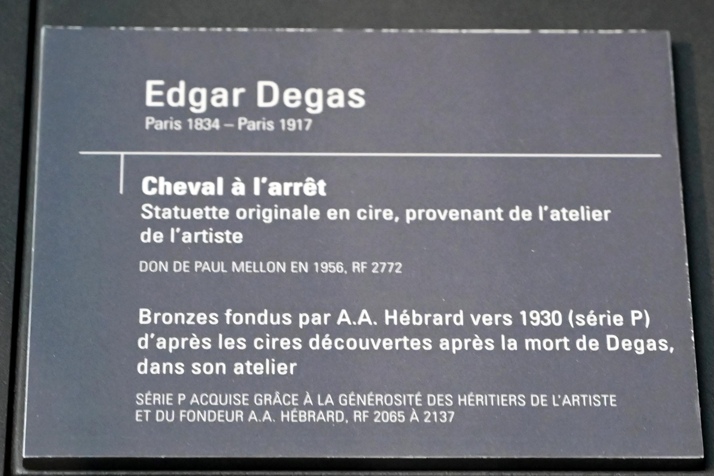 Edgar Degas (1855–1909), Pferd, das eine Handabwärtsbewegung macht, Paris, Musée d’Orsay, 1865–1895, Bild 3/3