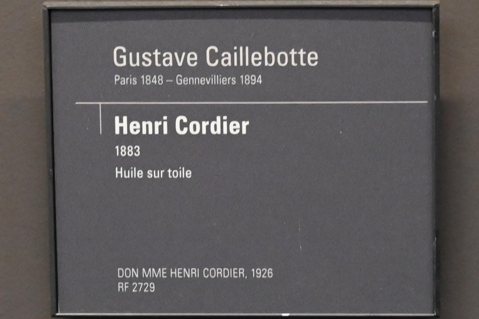 Gustave Caillebotte (1875–1893), Porträt des Orientalisten Henri Cordier (1849-1925), Paris, Musée d’Orsay, 1883, Bild 2/2
