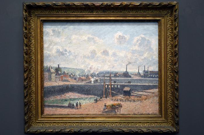 Camille Pissarro (1863–1903), Dieppe, Duquesne-Becken. Ebbe, Sonne, Morgen, Paris, Musée d’Orsay, 1902