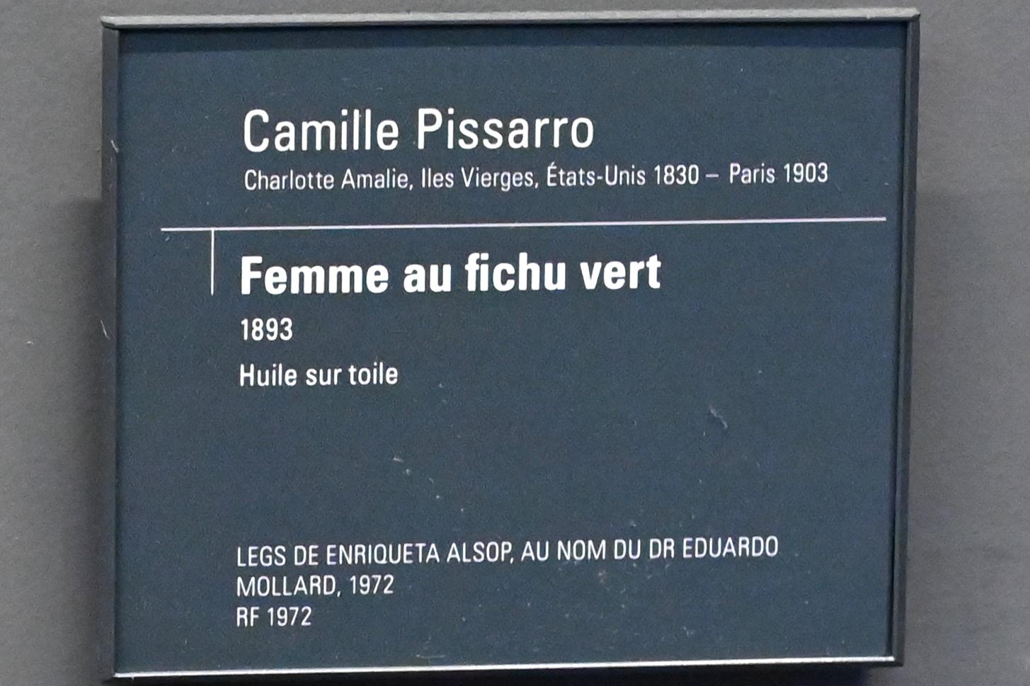 Camille Pissarro (1863–1903), Frau mit grünem Kopftuch, Paris, Musée d’Orsay, 1893, Bild 2/2
