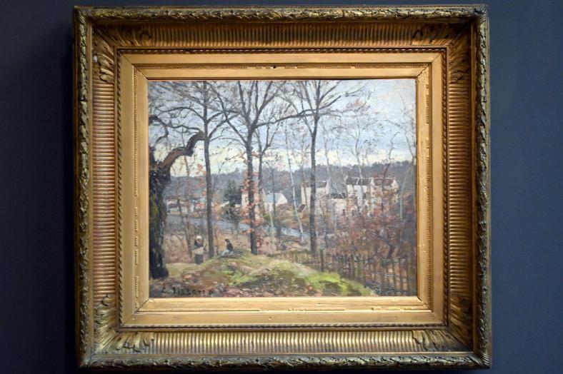Camille Pissarro (1863–1903), Winterlandschaft in Louveciennes, Paris, Musée d’Orsay, um 1870
