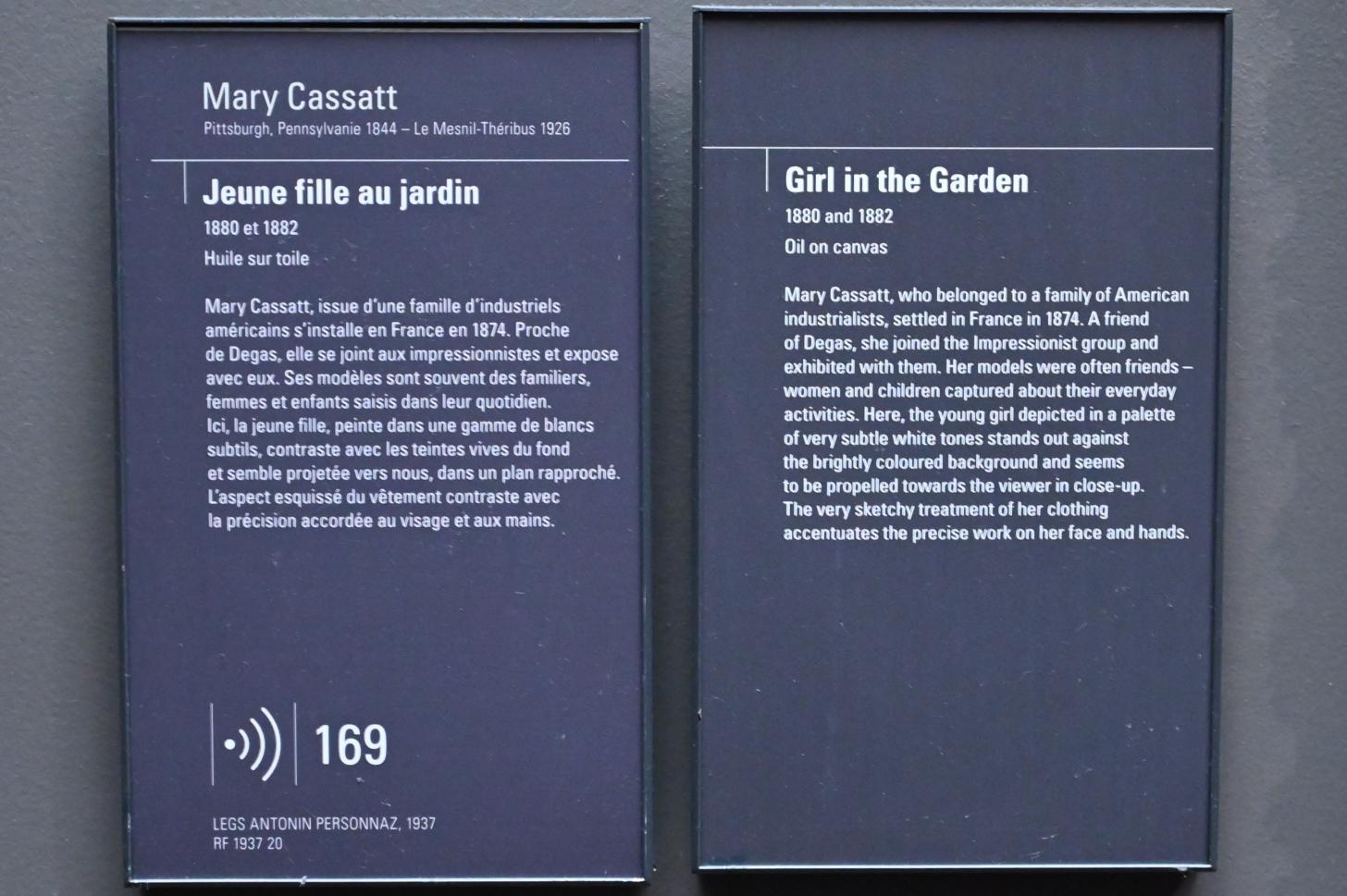 Mary Cassatt (1880–1901), Mädchen im Garten, Paris, Musée d’Orsay, 1880–1882, Bild 2/2