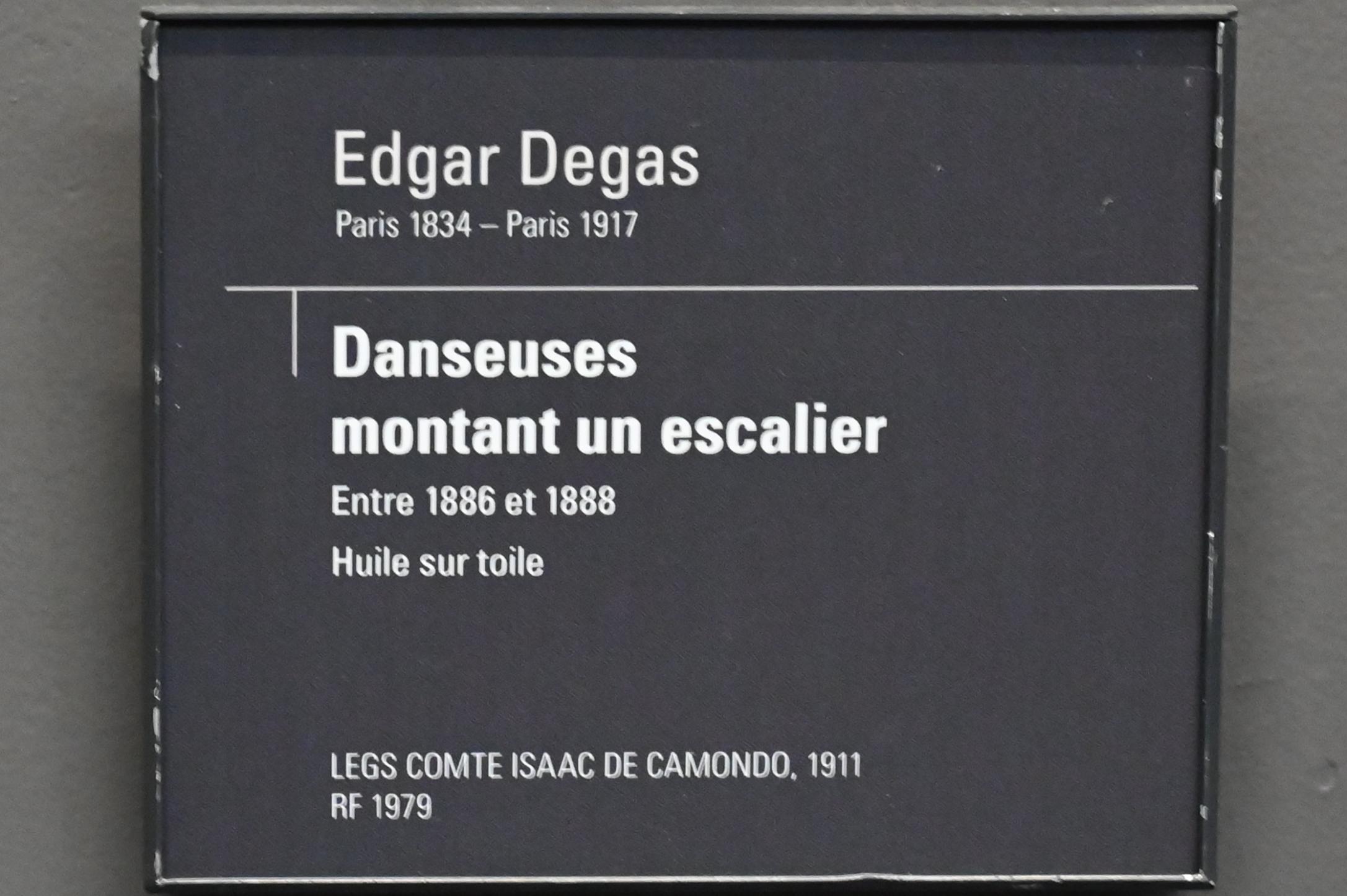 Edgar Degas (1855–1909), Tänzerinnen, die eine Treppe hinaufsteigen, Paris, Musée d’Orsay, 1886–1888, Bild 2/2