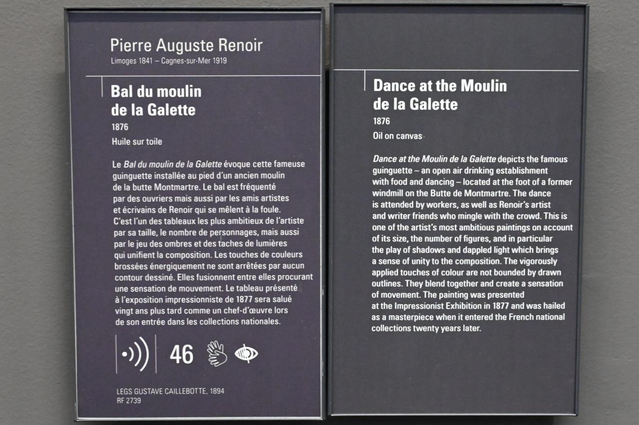 Auguste Renoir (Pierre-Auguste Renoir) (1866–1918), Tanz im Moulin de la Galette, Paris, Musée d’Orsay, 1876, Bild 3/3