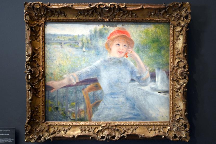 Auguste Renoir (Pierre-Auguste Renoir) (1866–1918), Porträt der Alphonsine Fournaise, Paris, Musée d’Orsay, 1879