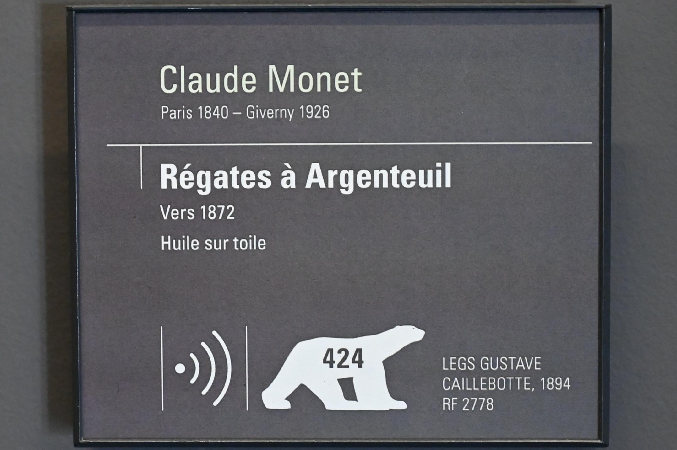 Claude Monet (1864–1925), Regatta bei Argenteuil, Paris, Musée d’Orsay, um 1872, Bild 2/2