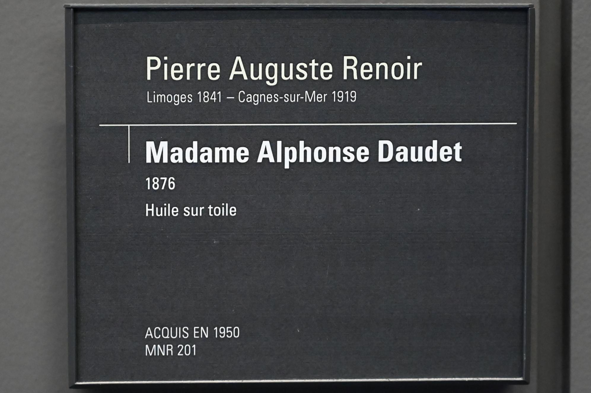 Auguste Renoir (Pierre-Auguste Renoir) (1866–1918), Madame Alphonse Daudet, Paris, Musée d’Orsay, 1876, Bild 2/2