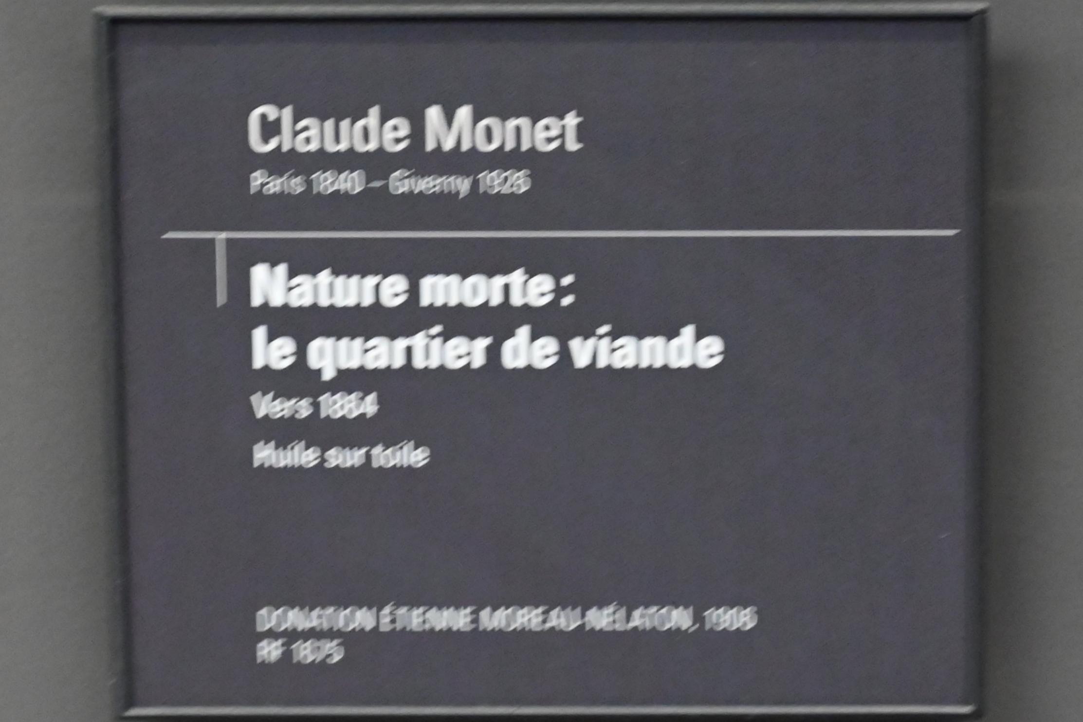 Claude Monet (1864–1925), Das Fleischviertel, Paris, Musée d’Orsay, 1864, Bild 2/2