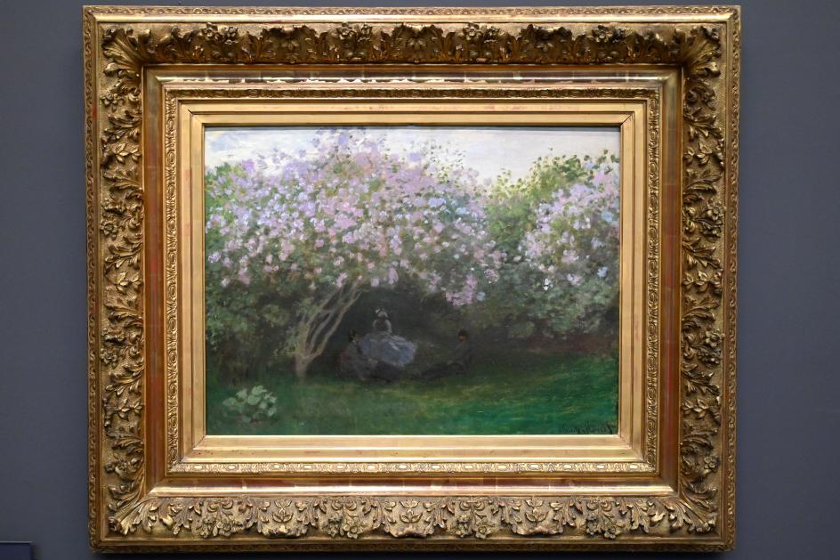 Claude Monet (1864–1925), Flieder bei grauem Wetter (Die Ruhe unter den Fliedersträuchern), Paris, Musée d’Orsay, 1872–1873