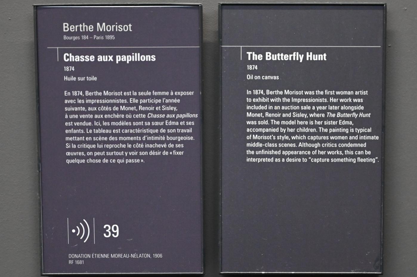Berthe Morisot (1870–1894), Schmetterlingsjagd, Paris, Musée d’Orsay, 1874, Bild 2/2