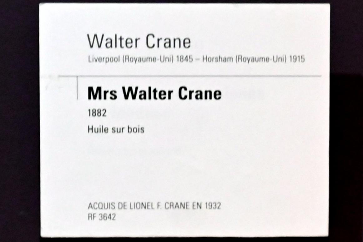 Walter Crane (1882–1907), Porträt der Mary Frances Andrews (1846–1914), Ehefrau des Künstlers, Paris, Musée d’Orsay, 1882, Bild 2/2
