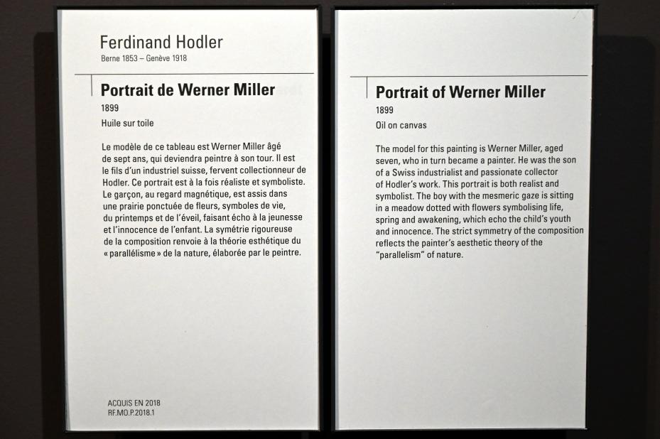 Ferdinand Hodler (1882–1915), Porträt des Werner Miller, Paris, Musée d’Orsay, 1899, Bild 2/2