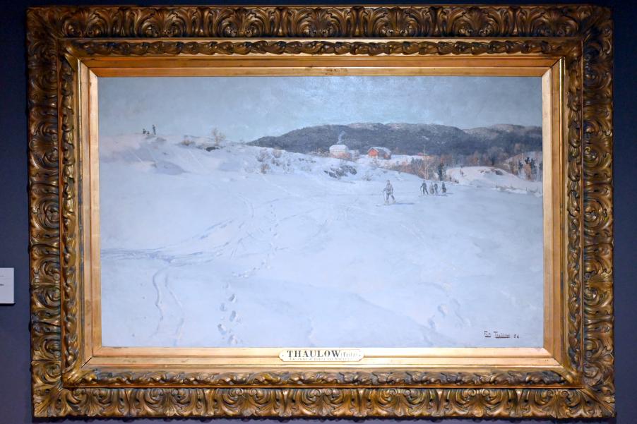 Frits Thaulow (1886–1896), Der Winter in Norwegen (Wintertag in Norwegen), Paris, Musée d’Orsay, 1886