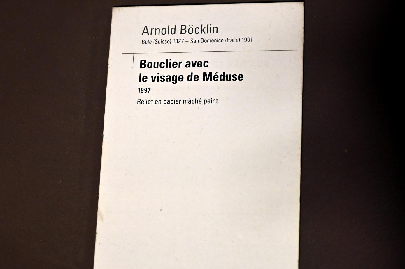 Arnold Böcklin (1851–1897), Schild mit dem Gesicht der Medusa, Paris, Musée d’Orsay, 1897, Bild 2/2