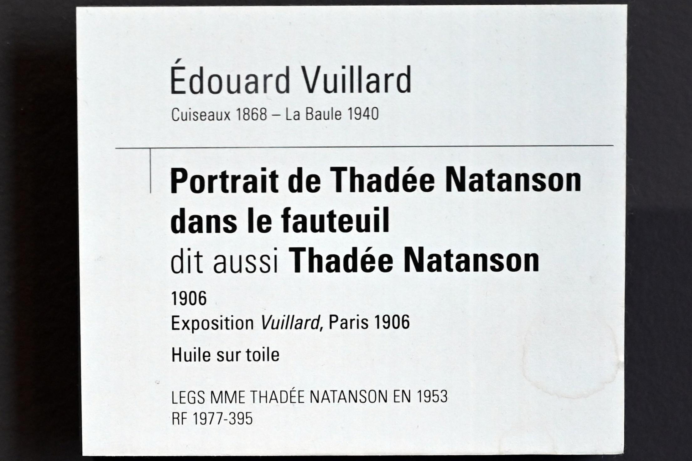 Édouard Vuillard (1889–1939), Porträt des Thadée Natanson im Lehnsessel, Paris, Musée d’Orsay, 1906, Bild 2/2