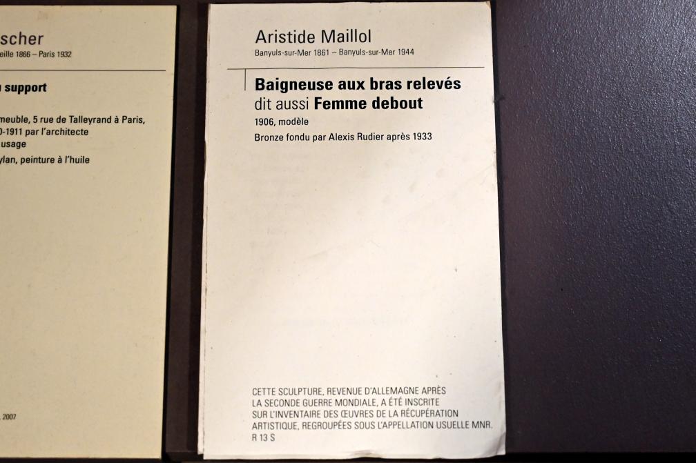 Aristide Maillol (1899–1931), Badende mit erhobenen Armen (Stehende Frau), Paris, Musée d’Orsay, 1906, Bild 3/3
