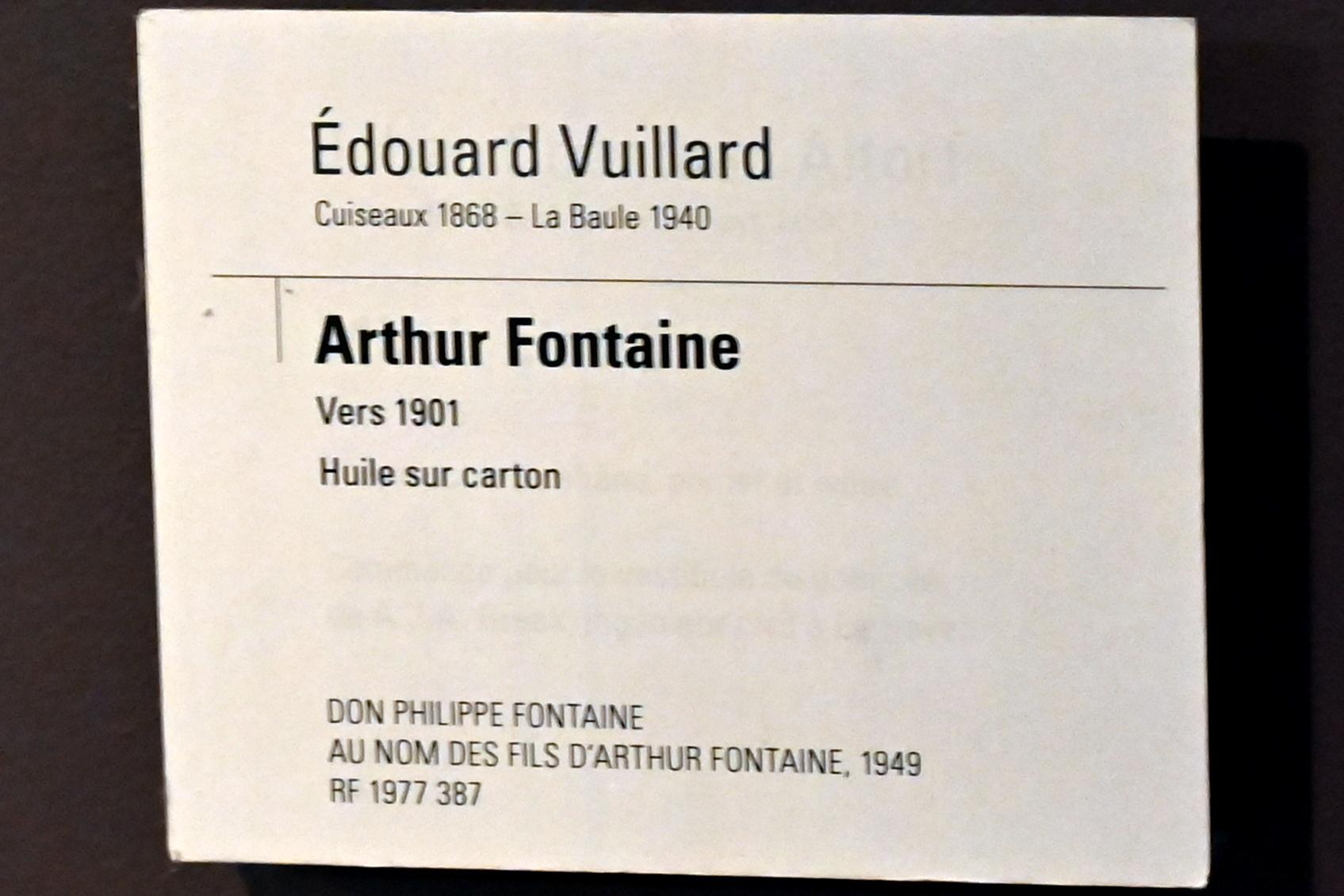 Édouard Vuillard (1889–1939), Porträt des Arthur Fontaine, Paris, Musée d’Orsay, um 1901, Bild 2/2