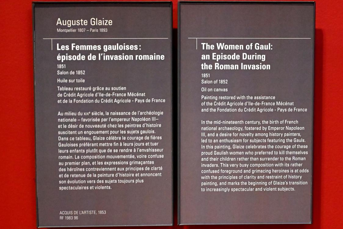 Auguste Glaize (1851), Die Frauen Galliens: eine Episode während der römischen Invasion, Paris, Musée d’Orsay, 1851, Bild 2/2