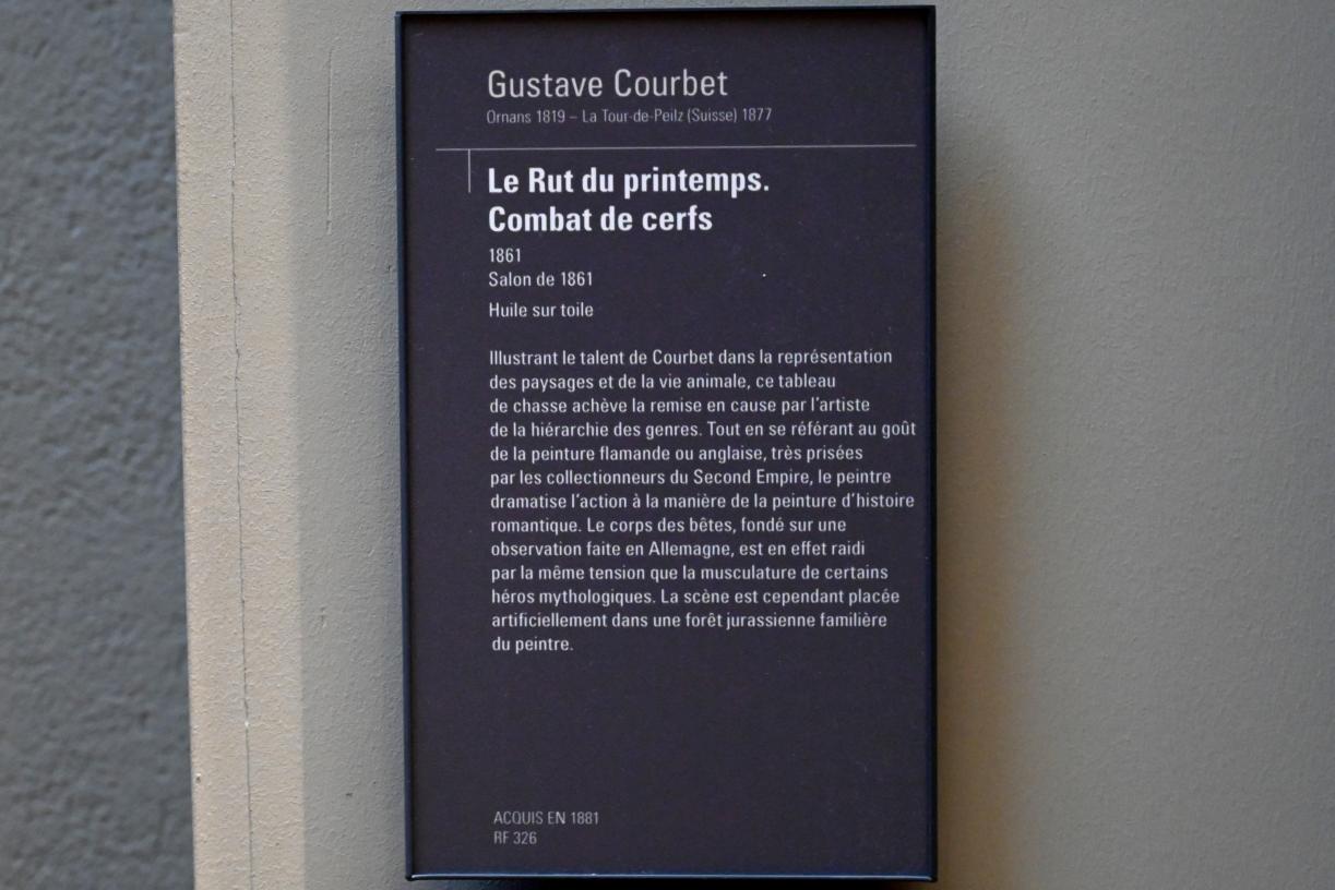 Gustave Courbet (1849–1874), Die Frühlingsfurche. Hirschkampf, Paris, Musée d’Orsay, 1861, Bild 2/3