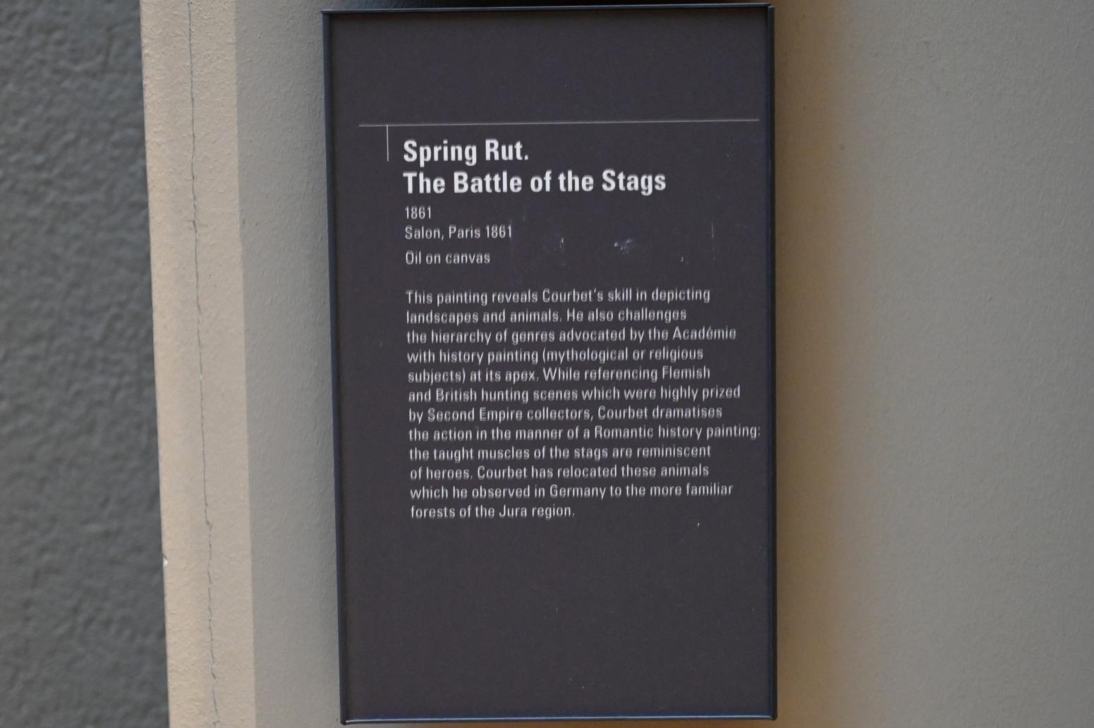 Gustave Courbet (1849–1874), Die Frühlingsfurche. Hirschkampf, Paris, Musée d’Orsay, 1861, Bild 3/3