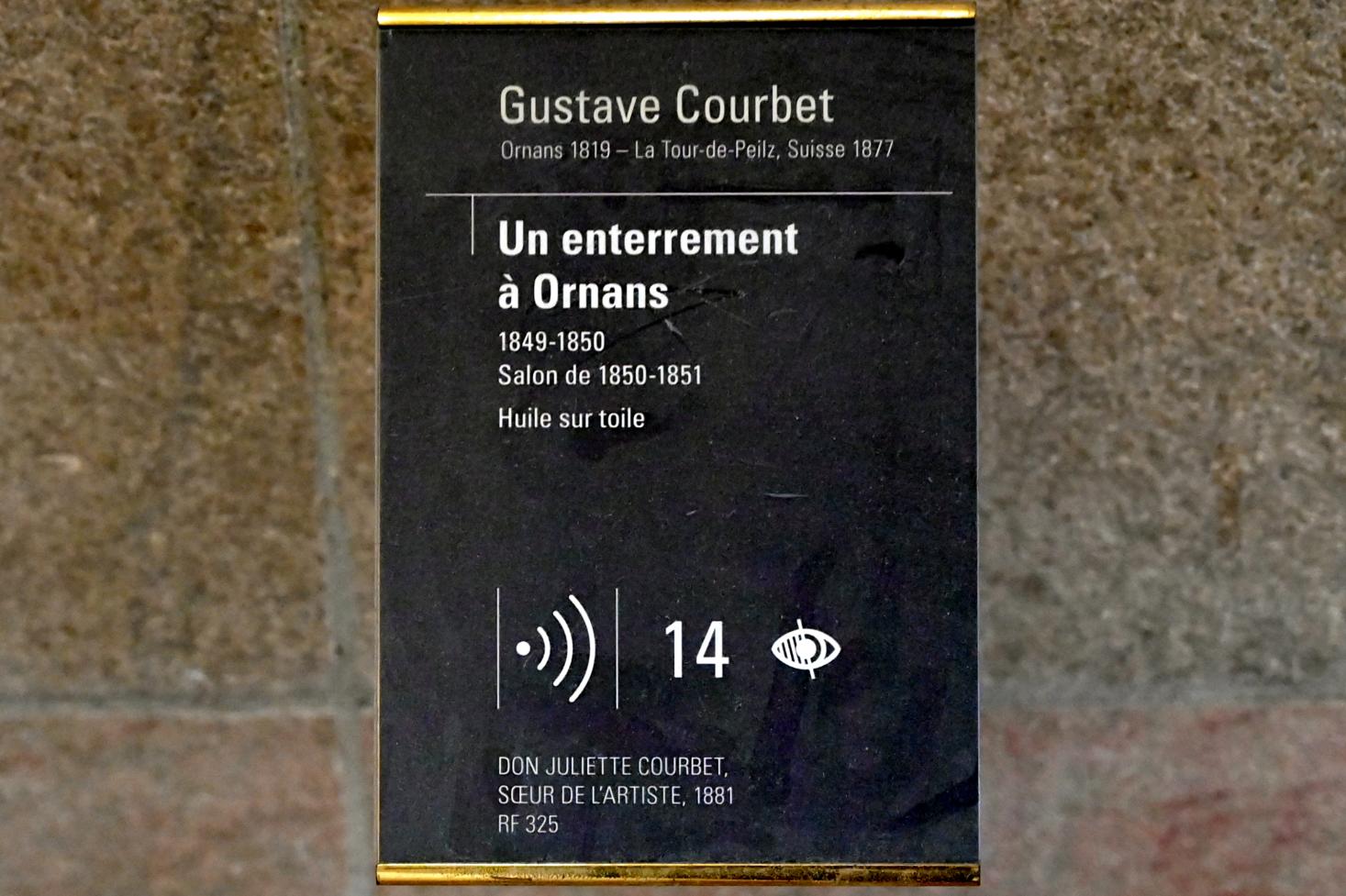 Gustave Courbet (1849–1874), Beerdigung in Ornans, Paris, Musée d’Orsay, 1849–1850, Bild 2/4
