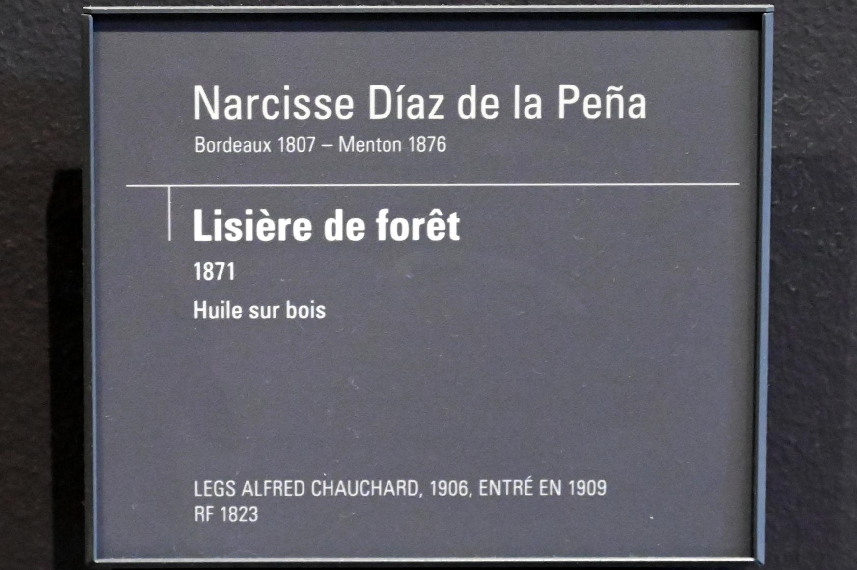 Narcisso Virgilio Díaz de la Peña (1840–1871), Waldrand, Paris, Musée d’Orsay, 1871, Bild 2/2