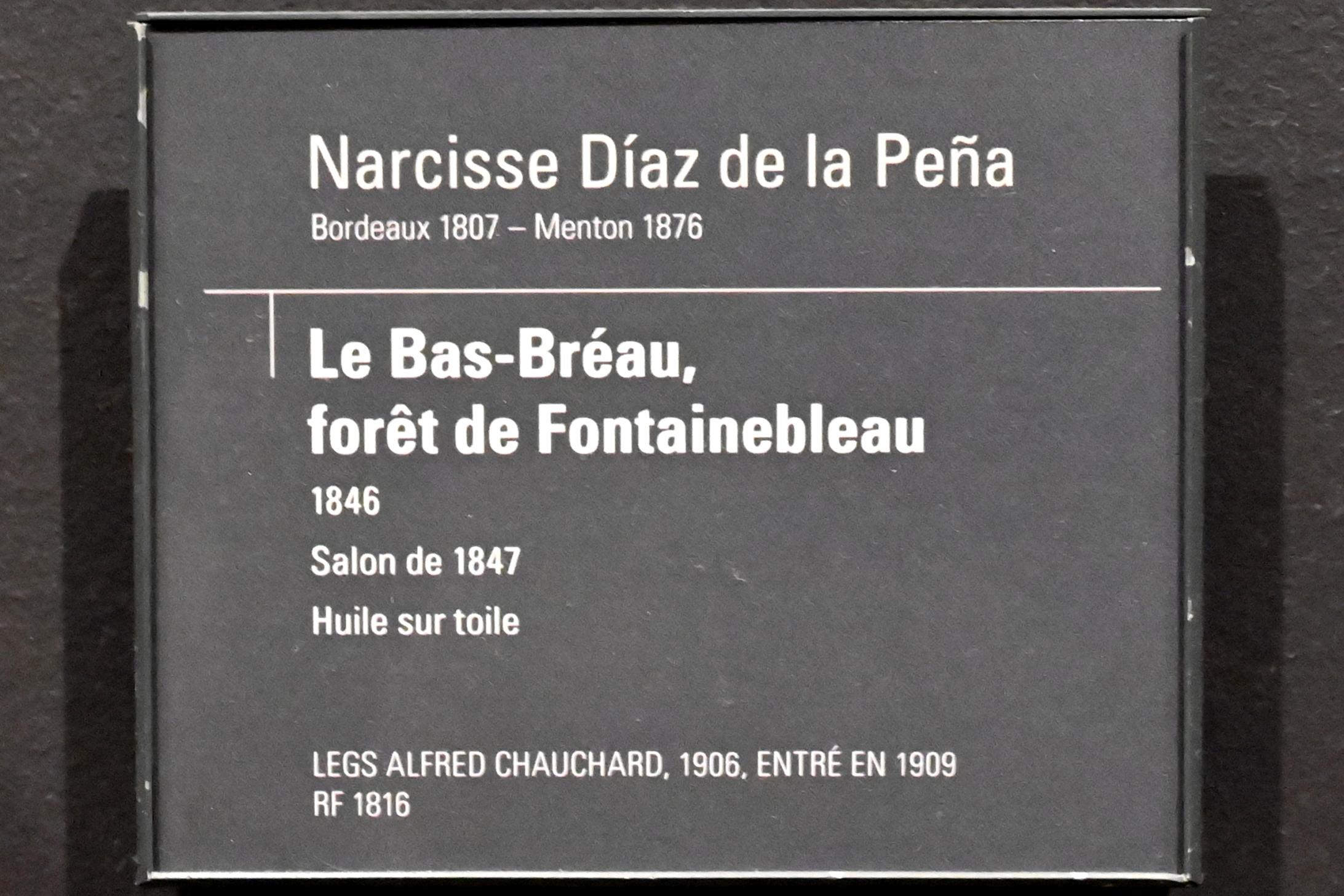 Narcisso Virgilio Díaz de la Peña (1840–1871), Bas-Bréau im Wald von Fontainebleau, Paris, Musée d’Orsay, 1846, Bild 2/2