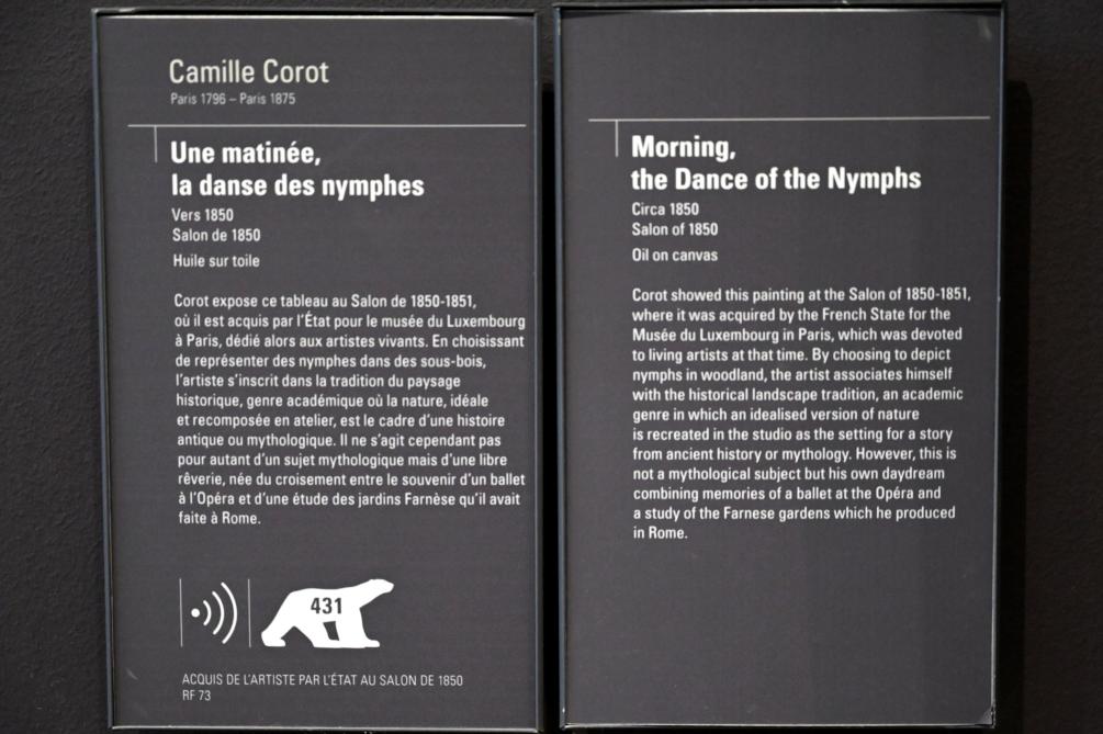 Jean-Baptiste Camille Corot (1823–1874), Morgentlicher Tanz der Nymphen, Paris, Musée d’Orsay, vor 1850, Bild 2/2