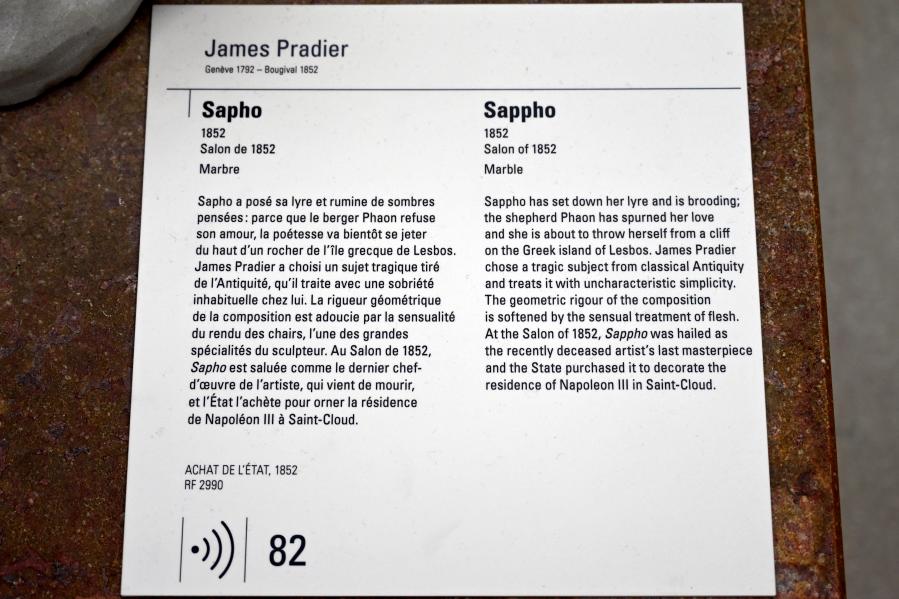 James Pradier (1852), Sappho, Paris, Musée d’Orsay, 1852, Bild 3/3