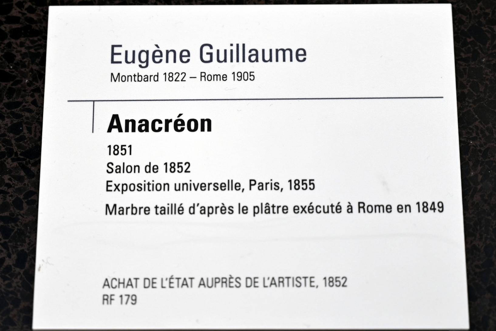 Eugène Guillaume (1849–1853), Anakreon, Paris, Musée d’Orsay, 1851, Bild 3/3