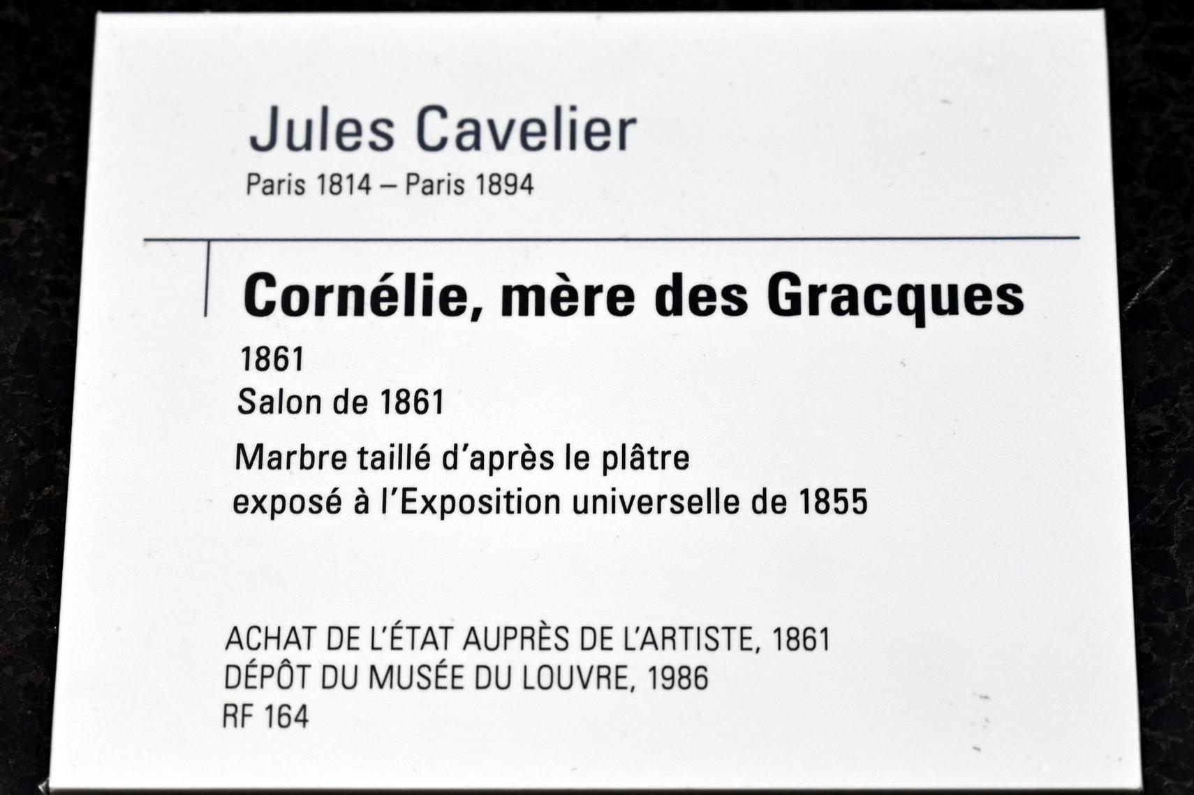 Pierre-Jules Cavelier (1849–1861), Cornelia, Mutter der Gracchen, Paris, Musée d’Orsay, 1861, Bild 3/3