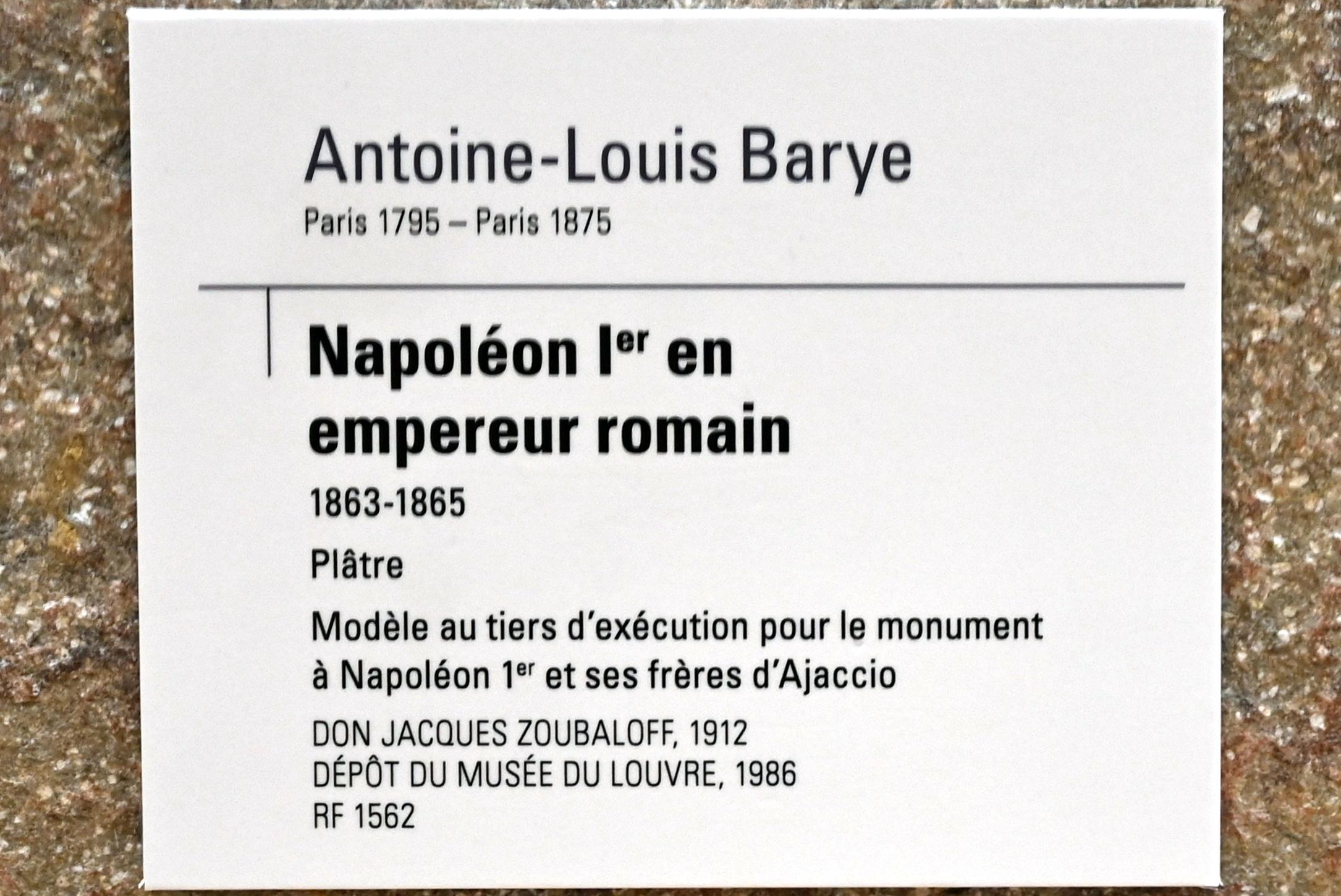 Antoine-Louis Barye (1832–1864), Napoleon I. als römischer Kaiser, Paris, Musée d’Orsay, 1863–1865, Bild 4/4