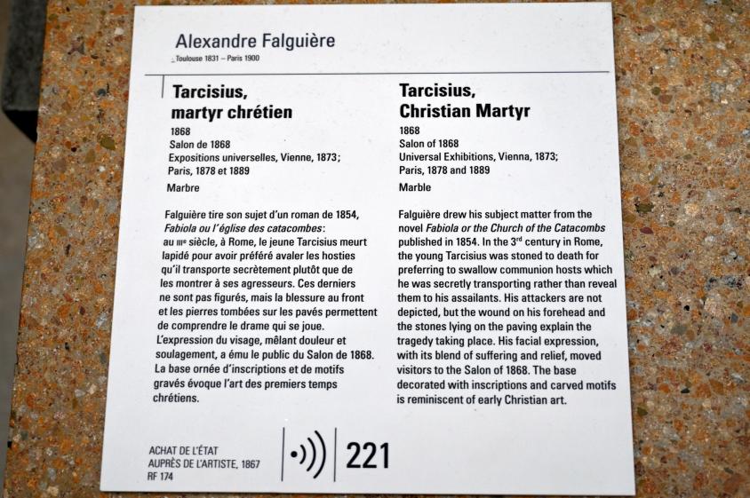 Alexandre Falguière (1864–1870), Tarzisius, christlicher Märtyrer, Paris, Musée d’Orsay, 1868, Bild 4/4