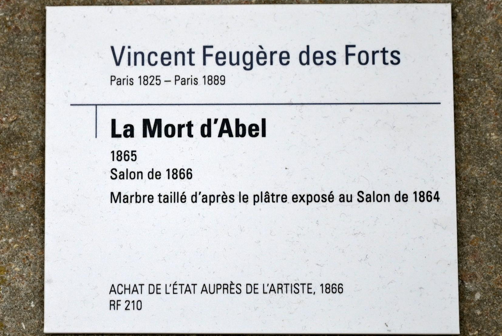 Vincent Feugère des Forts (1865), Tod des Abel, Paris, Musée d’Orsay, 1865, Bild 4/4