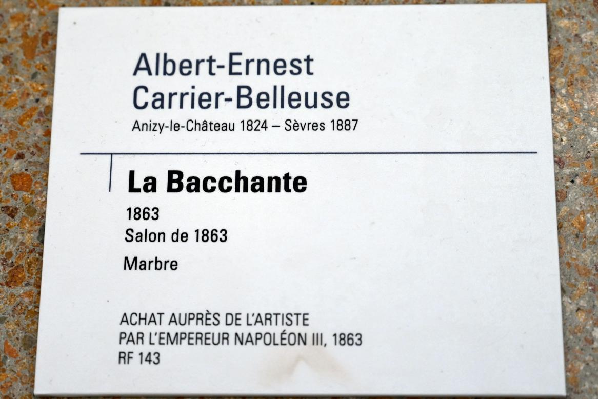 Albert-Ernest Carrier-Belleuse (1863–1875), Bacchantin, Paris, Musée d’Orsay, 1863, Bild 4/4