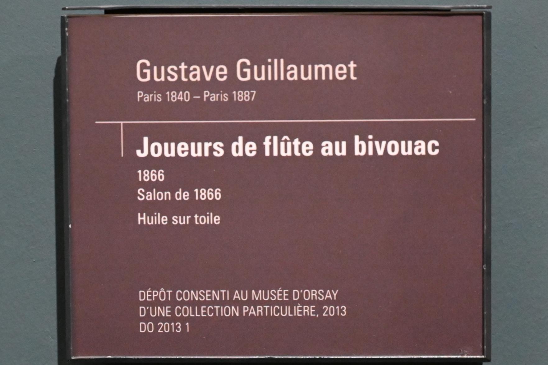 Gustave Guillaumet (1863–1884), Flötenspieler im Feldlager, Paris, Musée d’Orsay, 1866, Bild 2/2